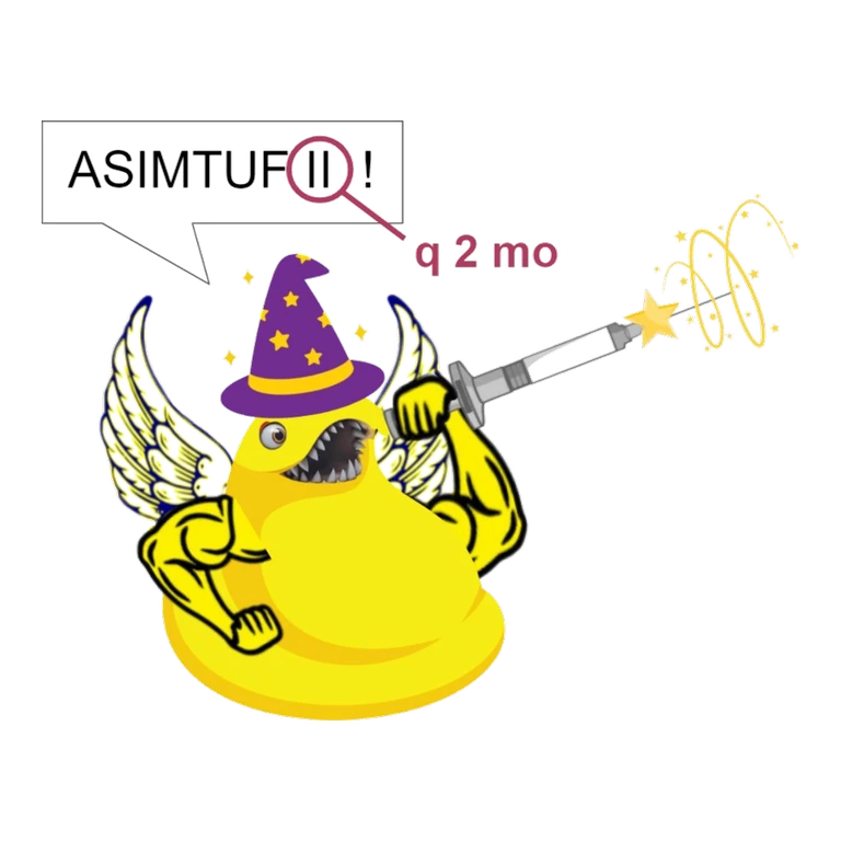 Aripiprazole monohydrate LAI ABILIFY ASIMTUFII mascot mnemonic cartoon