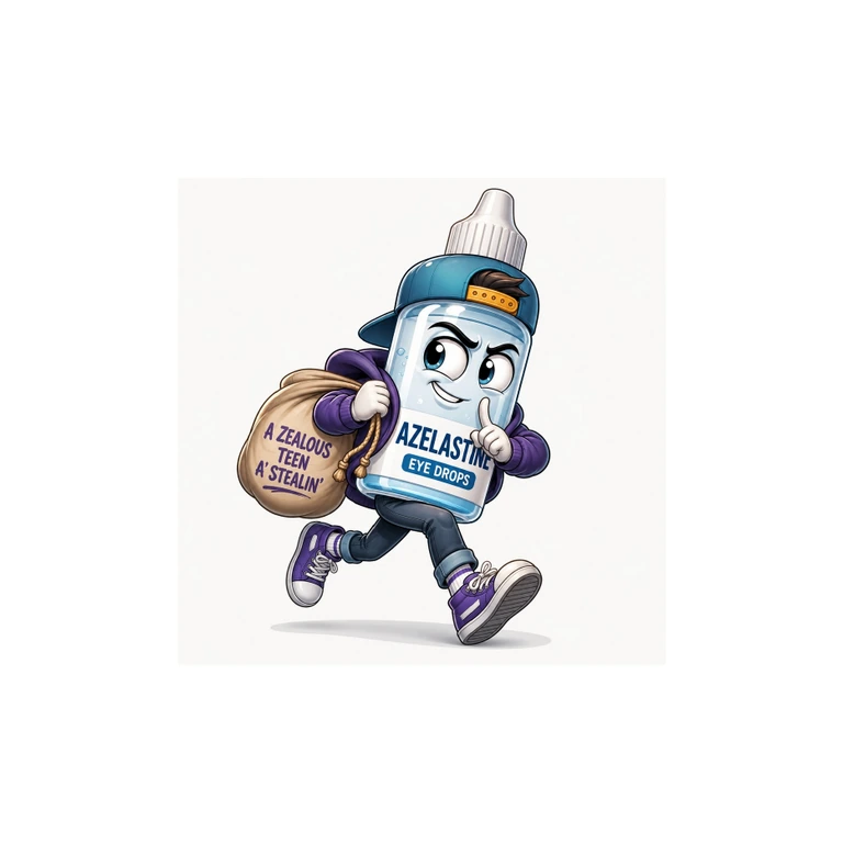 Azelastine ASTELIN mascot mnemonic cartoon