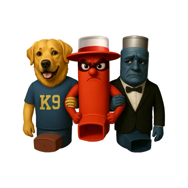 Breztri Aerosphere mascot — mnemonic cartoon