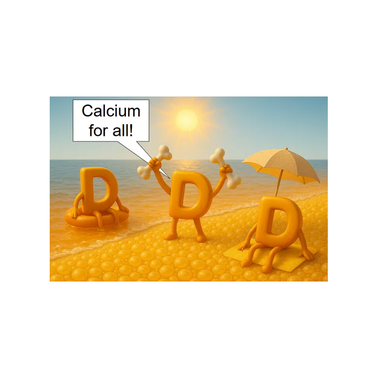 Cholecalciferol VITAMIN D3 mascot mnemonic cartoon