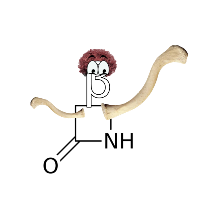 Clavulanate (w/ amoxicillin) mascot mnemonic cartoon