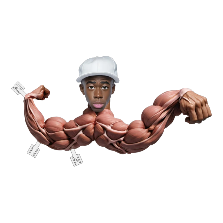 Creatine mascot mnemonic cartoon