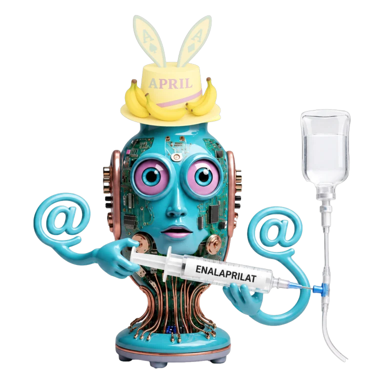 Enalaprilat mascot — mnemonic cartoon