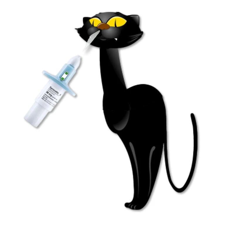 Esketamine SPRAVATO mascot mnemonic cartoon