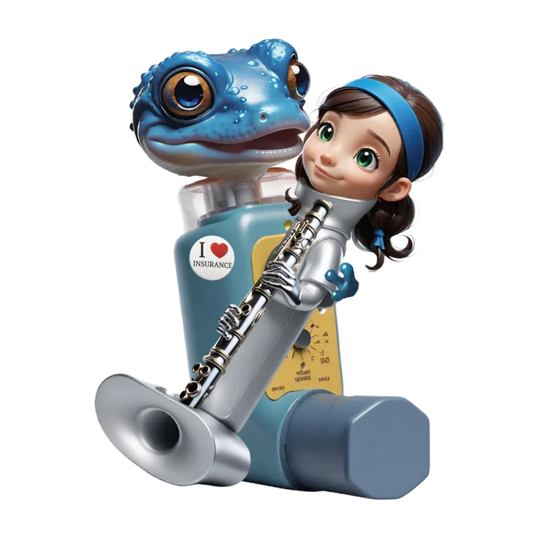 Fluticasone-Salmeterol mascot — mnemonic cartoon