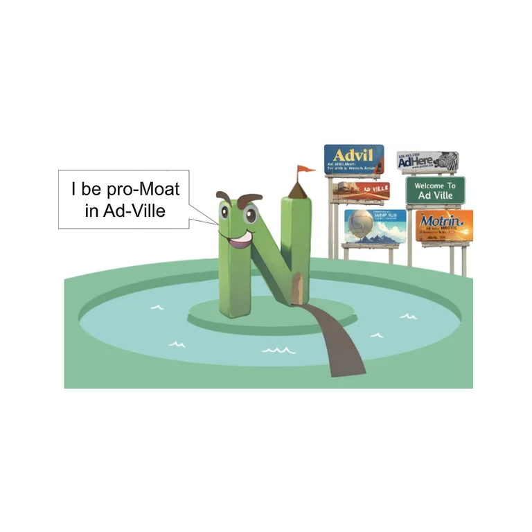 Ibuprofen MOTRIN / ADVIL mascot mnemonic cartoon
