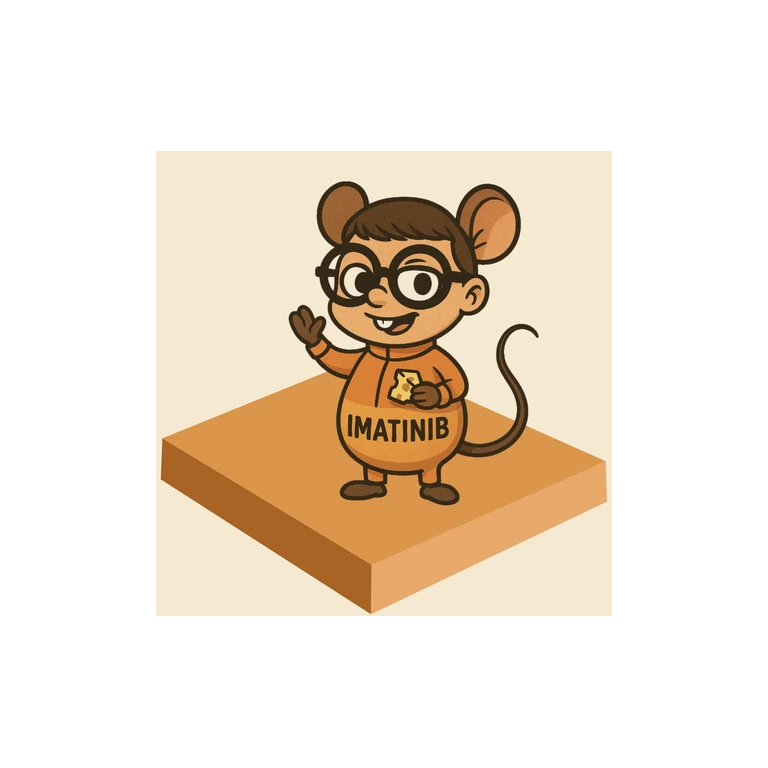 Imatinib GLEEVEC mascot mnemonic cartoon
