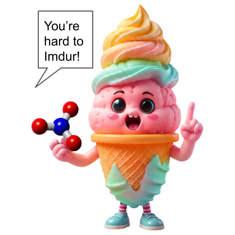 Isosorbide mononitrate IMDUR mascot mnemonic cartoon