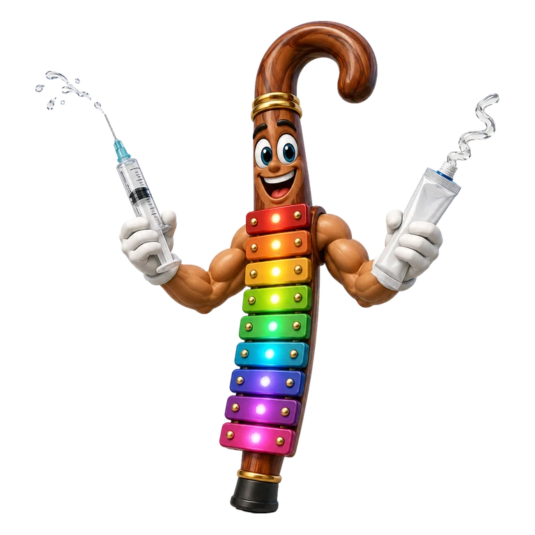 Lidocaine XYLOCAINE mascot mnemonic cartoon