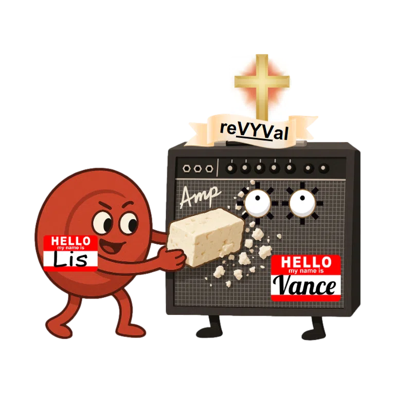 Lisdexamfetamine mascot — mnemonic cartoon