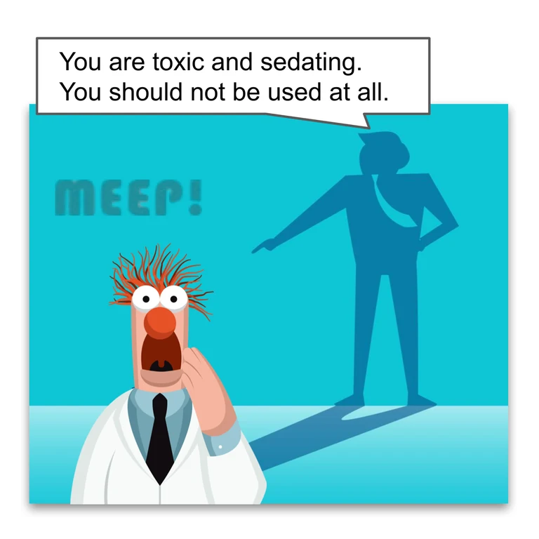 Meperidine DEMEROL mascot mnemonic cartoon