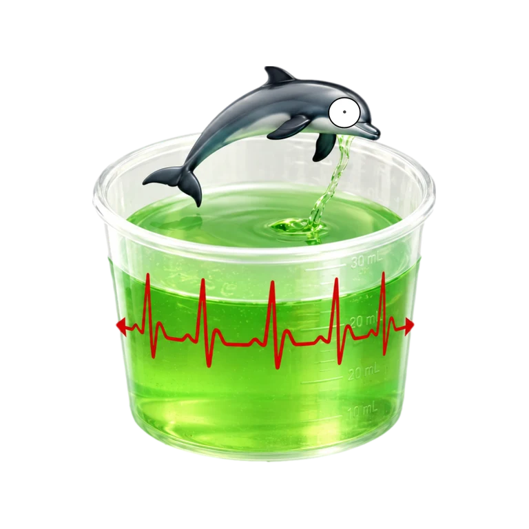 Methadone DOLOPHINE mascot mnemonic cartoon