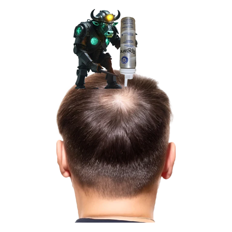 Minoxidil topical Rogaine mascot mnemonic cartoon