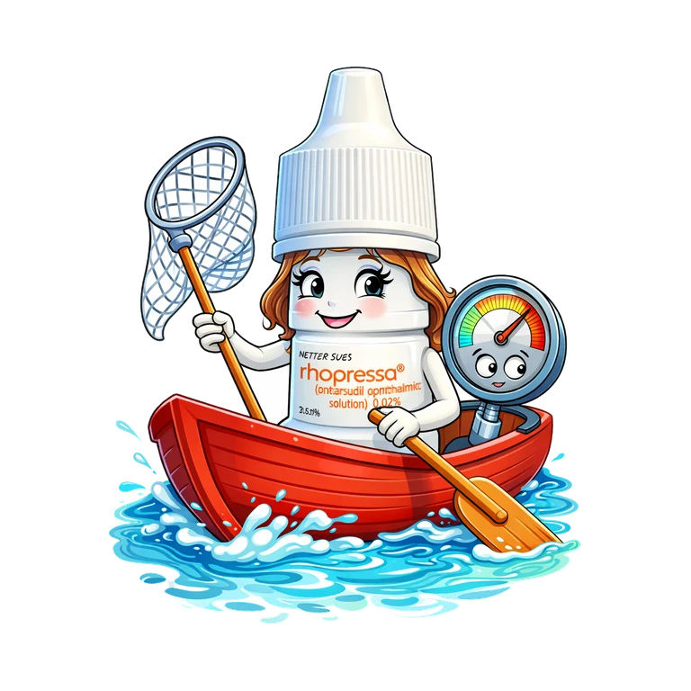 Netarsudil RHOPRESSA mascot mnemonic cartoon