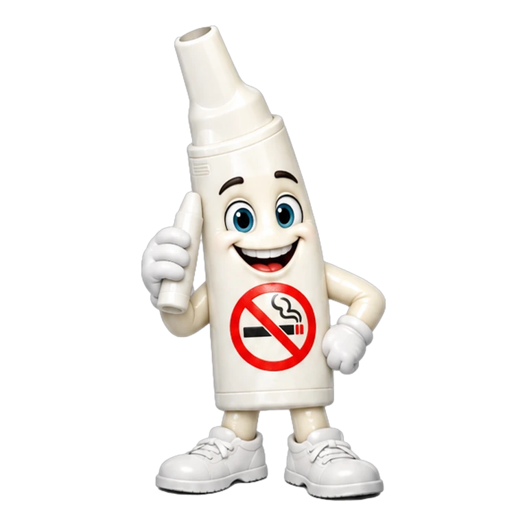 Nicotine inhaler NICOTROL INHALER mascot mnemonic cartoon