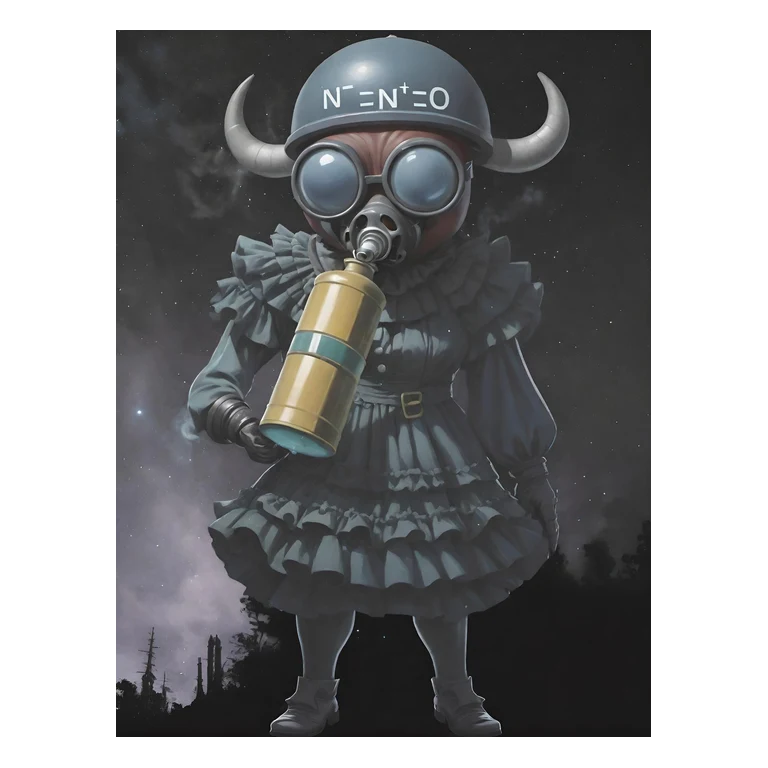 Nitrous oxide laughing gas mascot mnemonic cartoon