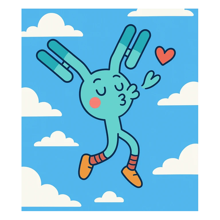 Risankizumab SKYRIZI mascot mnemonic cartoon