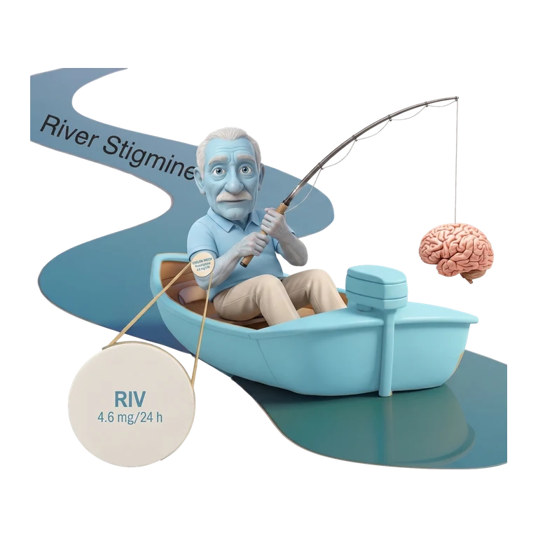 Rivastigmine EXELON mascot mnemonic cartoon