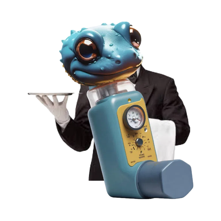 Salmeterol SEREVENT mascot mnemonic cartoon
