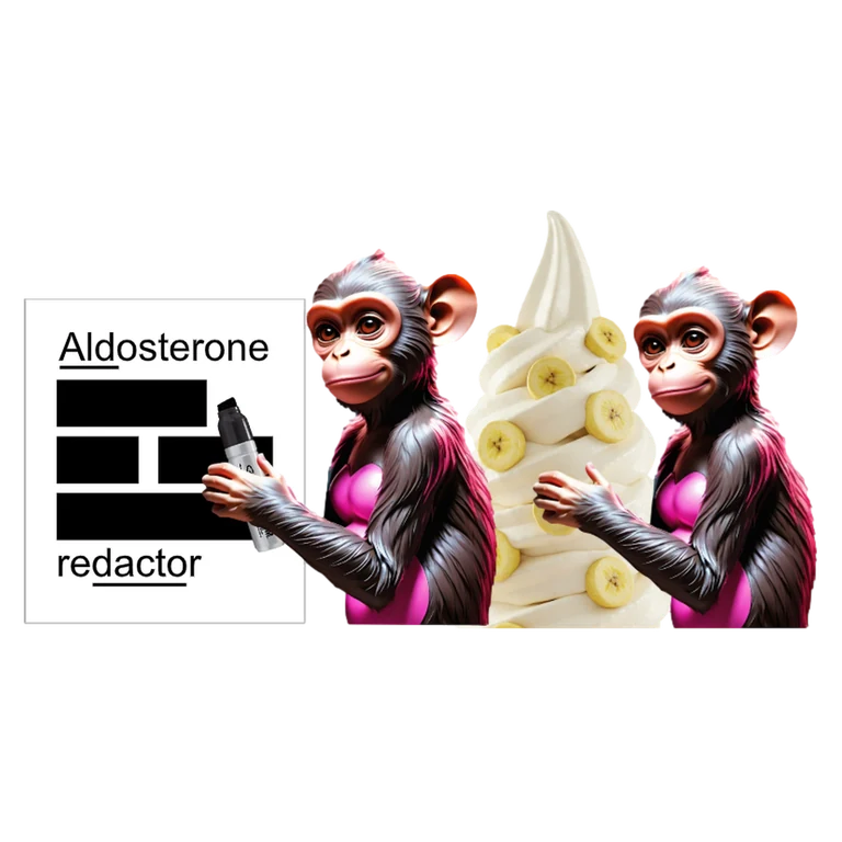 Spironolactone ALDACTONE mascot mnemonic cartoon