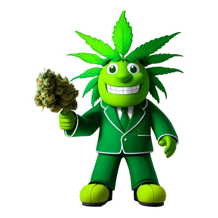 Tetrahydrocannabinol mascot mnemonic cartoon