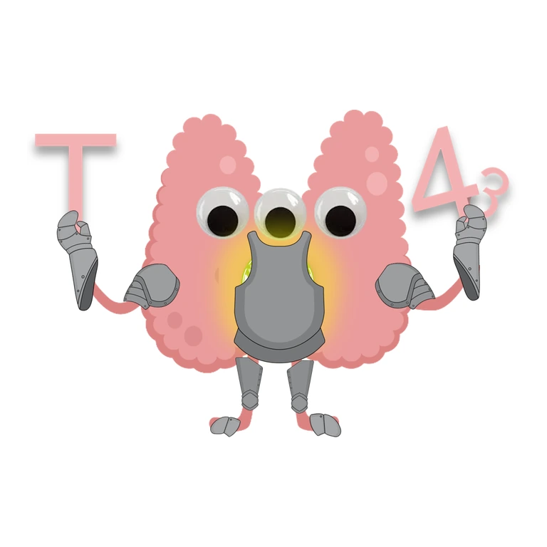 Thyroid, desiccated ARMOUR THYROID mascot mnemonic cartoon