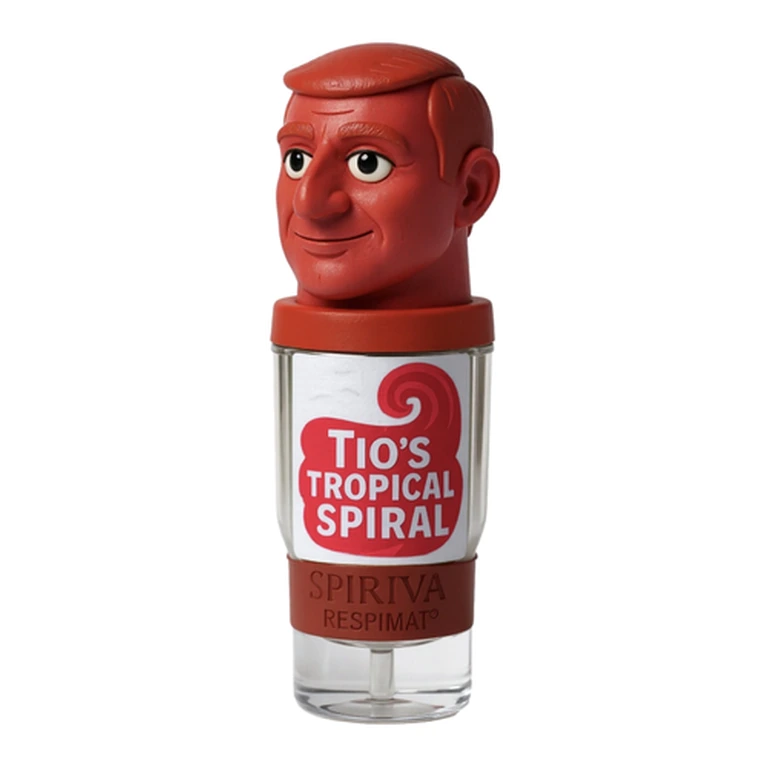 Tiotropium SPIRIVA mascot mnemonic cartoon