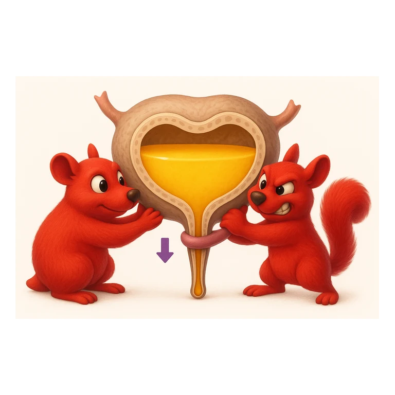 Tolterodine DETROL mascot mnemonic cartoon