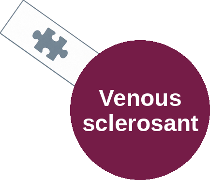Detergent sclerosant — venous endothelial membrane disruption — mechanism peg (Ballicules)