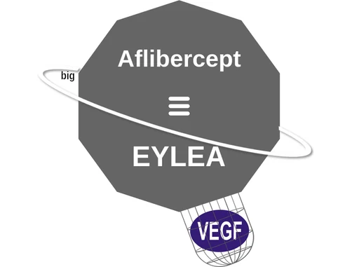 Aflibercept ballicule: receptor binding, kinetics and half-life diagram