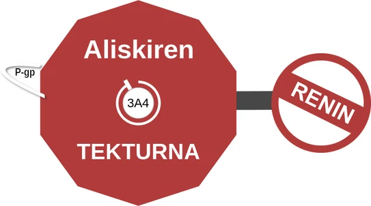 Aliskiren ballicule — decagon mechanism diagram