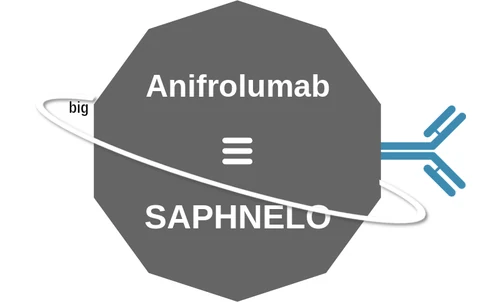 Anifrolumab ballicule: receptor binding, kinetics and half-life diagram