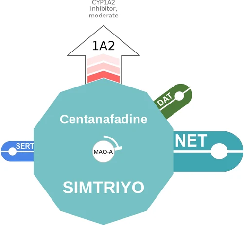 Centanafadine ballicule — decagon mechanism diagram