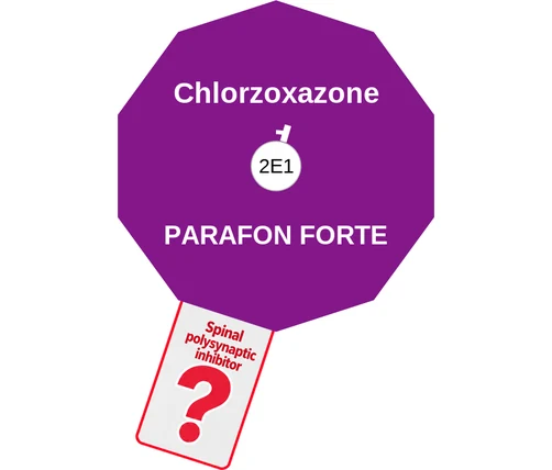 Chlorzoxazone ballicule — decagon mechanism diagram