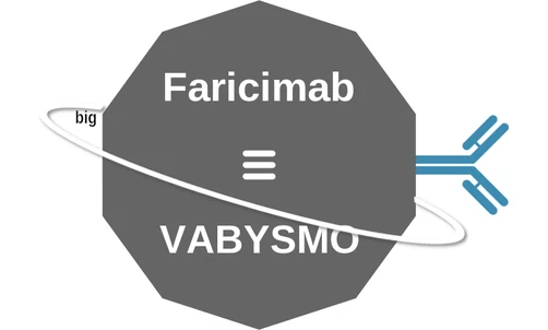 Faricimab ballicule: receptor binding, kinetics and half-life diagram