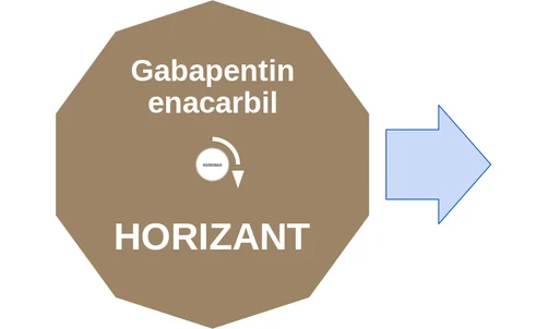 Gabapentin enacarbil ballicule — decagon mechanism diagram