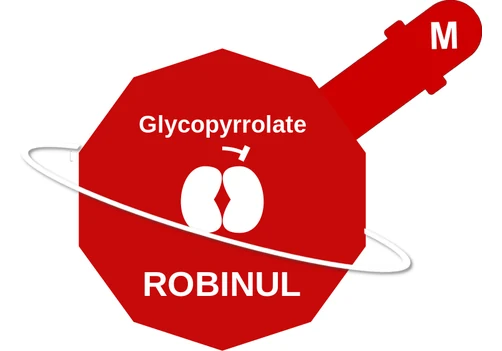 Glycopyrrolate ballicule — decagon mechanism diagram