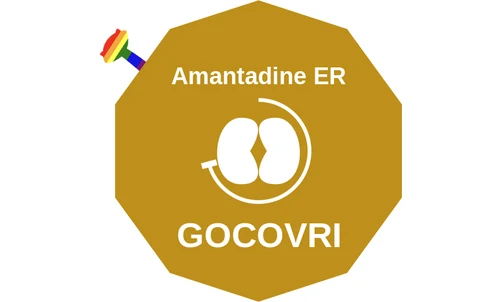 Amantadine ER ballicule: receptor binding, kinetics and half-life diagram