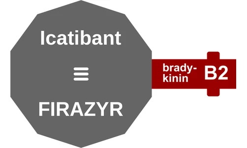 Icatibant ballicule: receptor binding, kinetics and half-life diagram