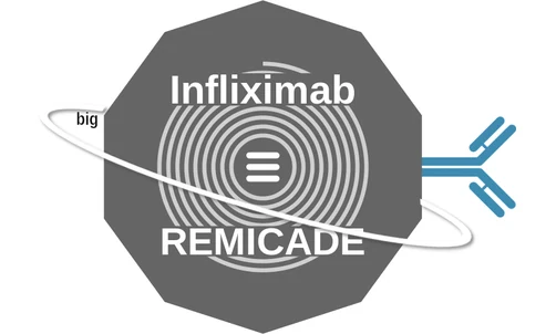 Infliximab ballicule — decagon mechanism diagram