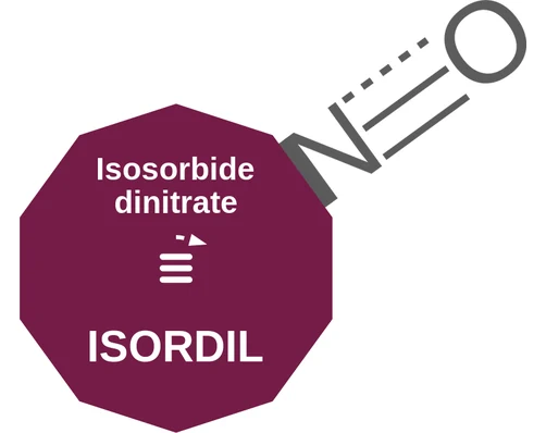 Isosorbide dinitrate ballicule — decagon mechanism diagram