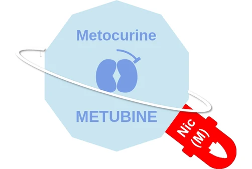 Metocurine ballicule: receptor binding, kinetics and half-life diagram