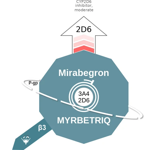Mirabegron ballicule — decagon mechanism diagram