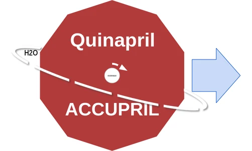 Quinapril ballicule: receptor binding, kinetics and half-life diagram