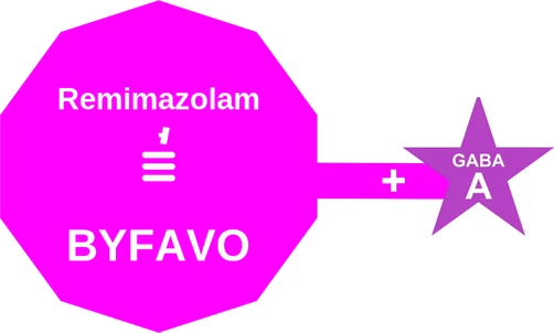 Remimazolam ballicule — decagon mechanism diagram