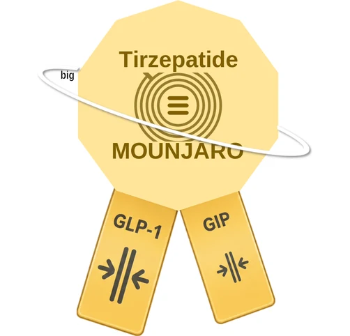 Tirzepatide ballicule — decagon mechanism diagram